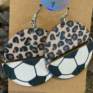 Soccer earrings